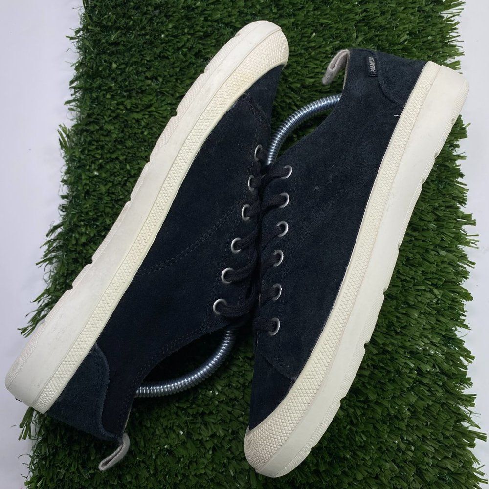 Palladium Wander Lace Sneakers Womens 6.5 Black Minimalist Casual Suede Comfy - Picture 3 of 10